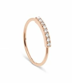 NAVA JOAILLERIE Bague Hash Diamants Or Rose