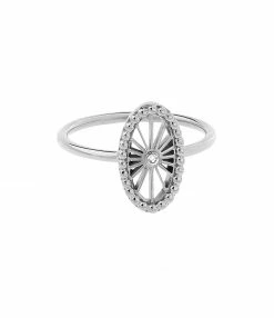 NAVA JOAILLERIE Bague Mini-Cheyenne Ovale Diamant Or Blanc