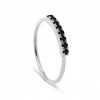 NAVA JOAILLERIE Bague Hash Diamants Noirs Or Blanc