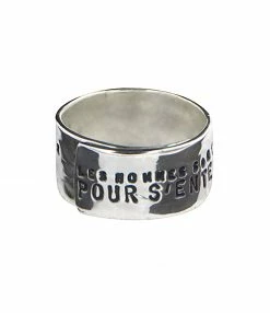 SERGE THORAVAL Bague Large Les Hommes Argent