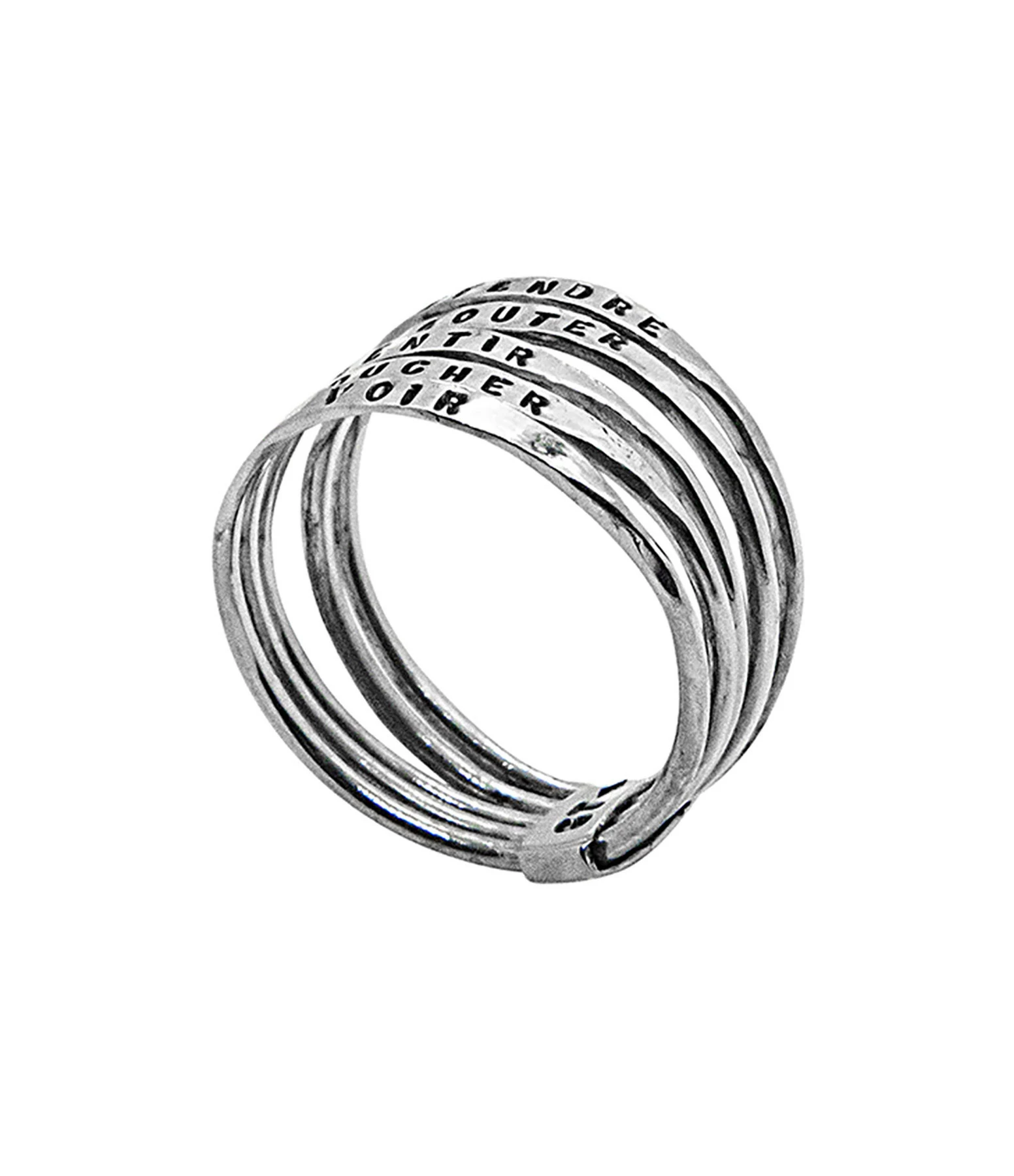 SERGE THORAVAL Bague 5 Sens Extra-fine Argent – Image 4