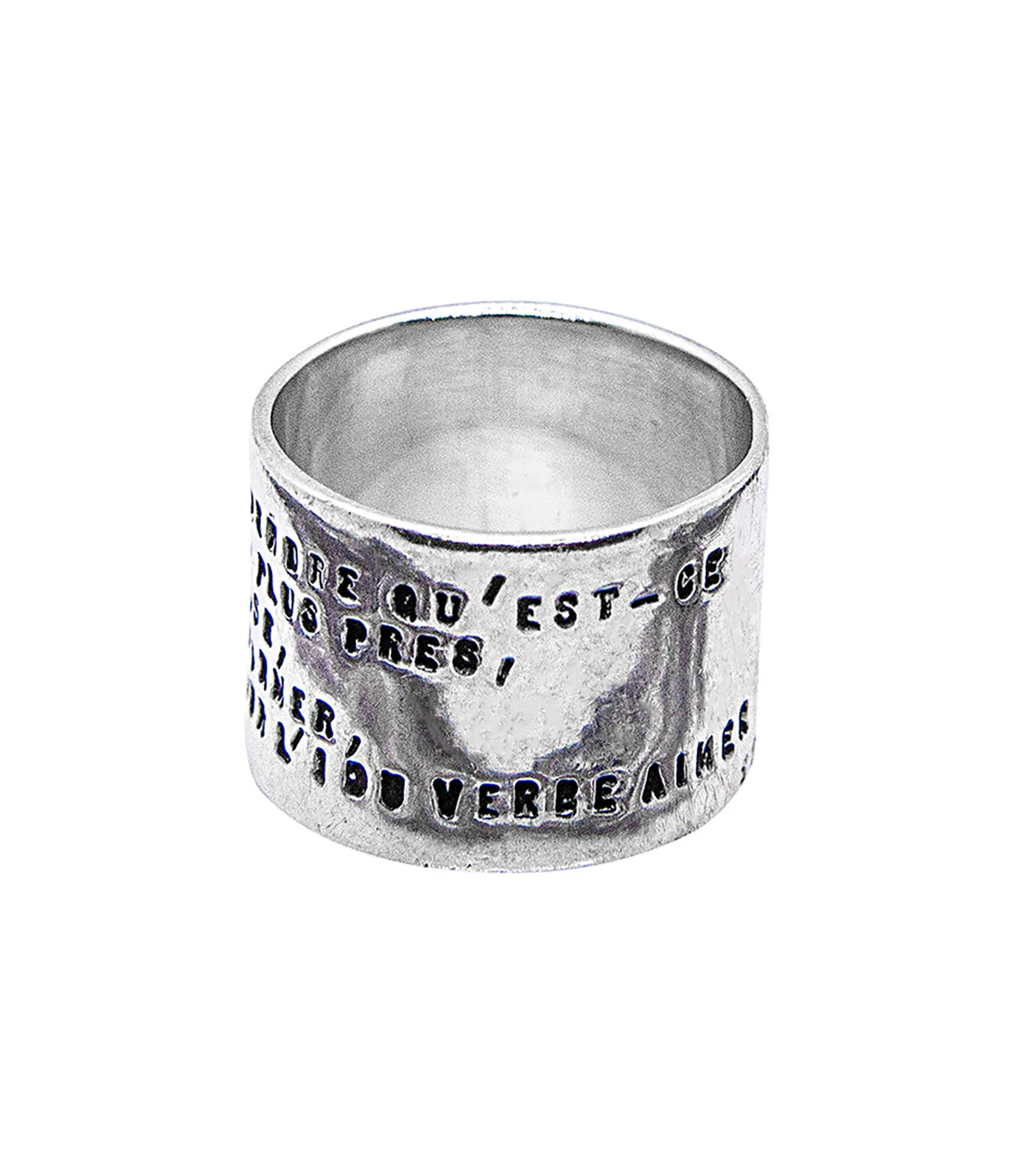 SERGE THORAVAL Bague Large Edmond Rostand Un Baiser Argent – Image 2