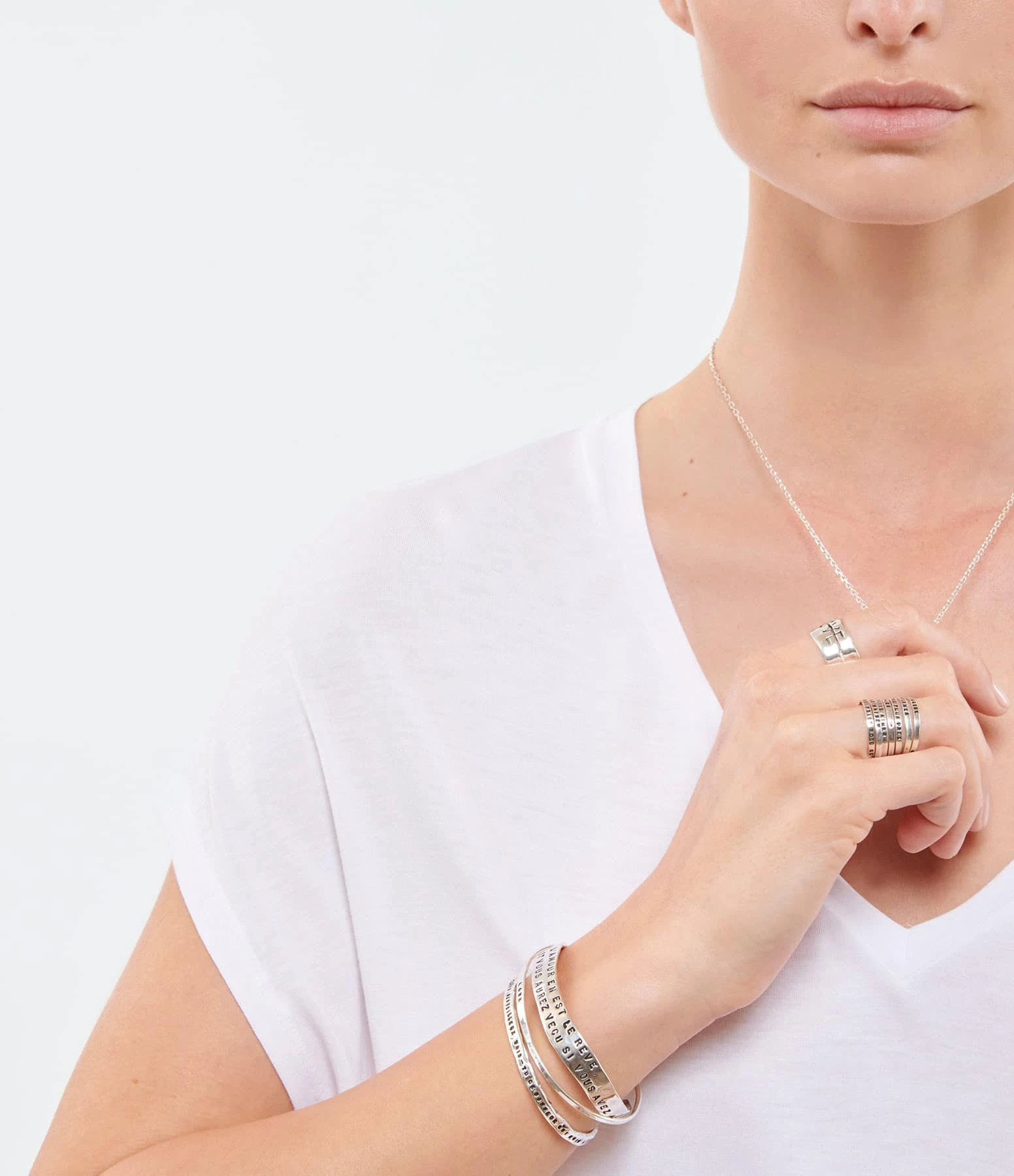 SERGE THORAVAL Bague 7 Rangs Edmond Rostand Un Baiser Argent – Image 4