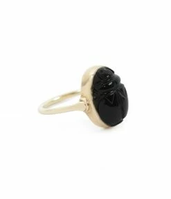 VADI JEWELS Bague Scarabée Onyx Noir